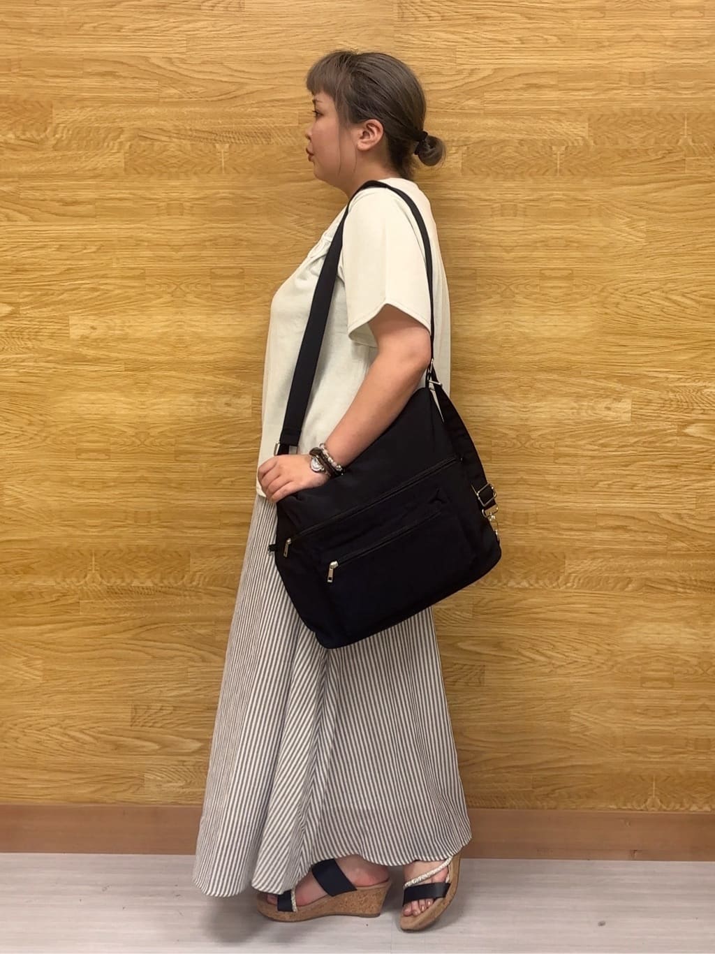 ぁむさんの「SHOO･LA･RUE｜【S-LL】コーデの主役になる コード刺繍デザインＴシャツ」を使ったコーディネート