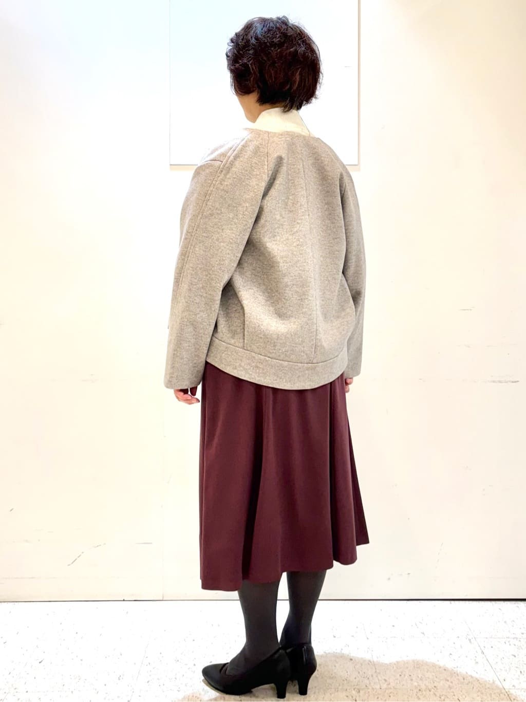ヤスコさんの「Reflect｜【ゆったりシルエット】ジャージメルトンコクーンジャケット」を使ったコーディネート