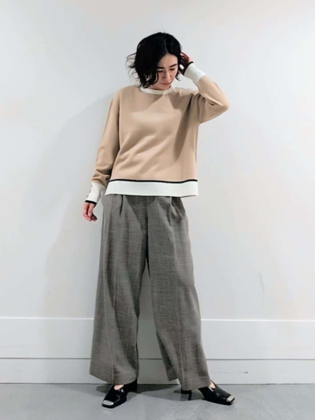 ミズタさんの「UNTITLED｜【アンサンブル可/洗える】ウールミラノリブニット」を使ったコーディネート