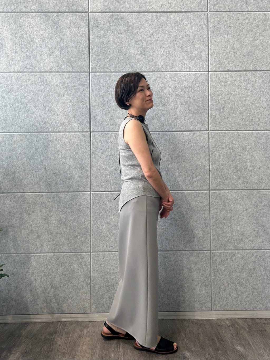yukoさんの「CODE A｜slit jersey skirt」を使ったコーディネート