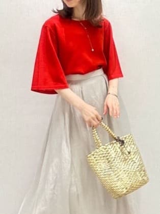 Miwaさんの「UNTITLED｜メタリックメッシュトート」を使ったコーディネート