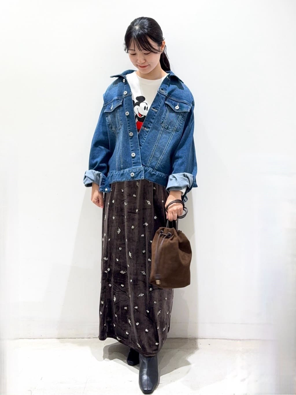 きみさんの「OPAQUE.CLIP｜【Mickey Mouse】プリントロングTシャツ」を使ったコーディネート