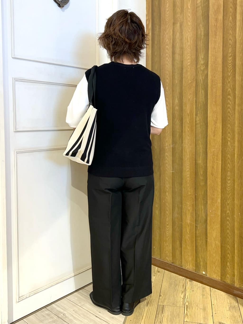yuriyuriさんの「SHOO･LA･RUE｜【ひんやり/洗える/S-LL】袖ねじりシルケットトップス」を使ったコーディネート