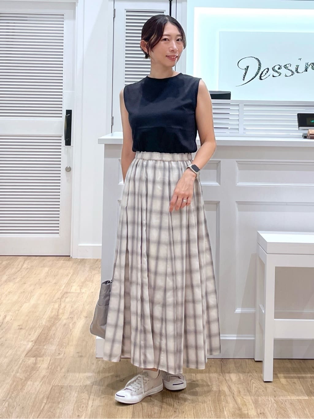 canaさんの「Dessin｜【洗える】ノースリーブカットソー」を使ったコーディネート