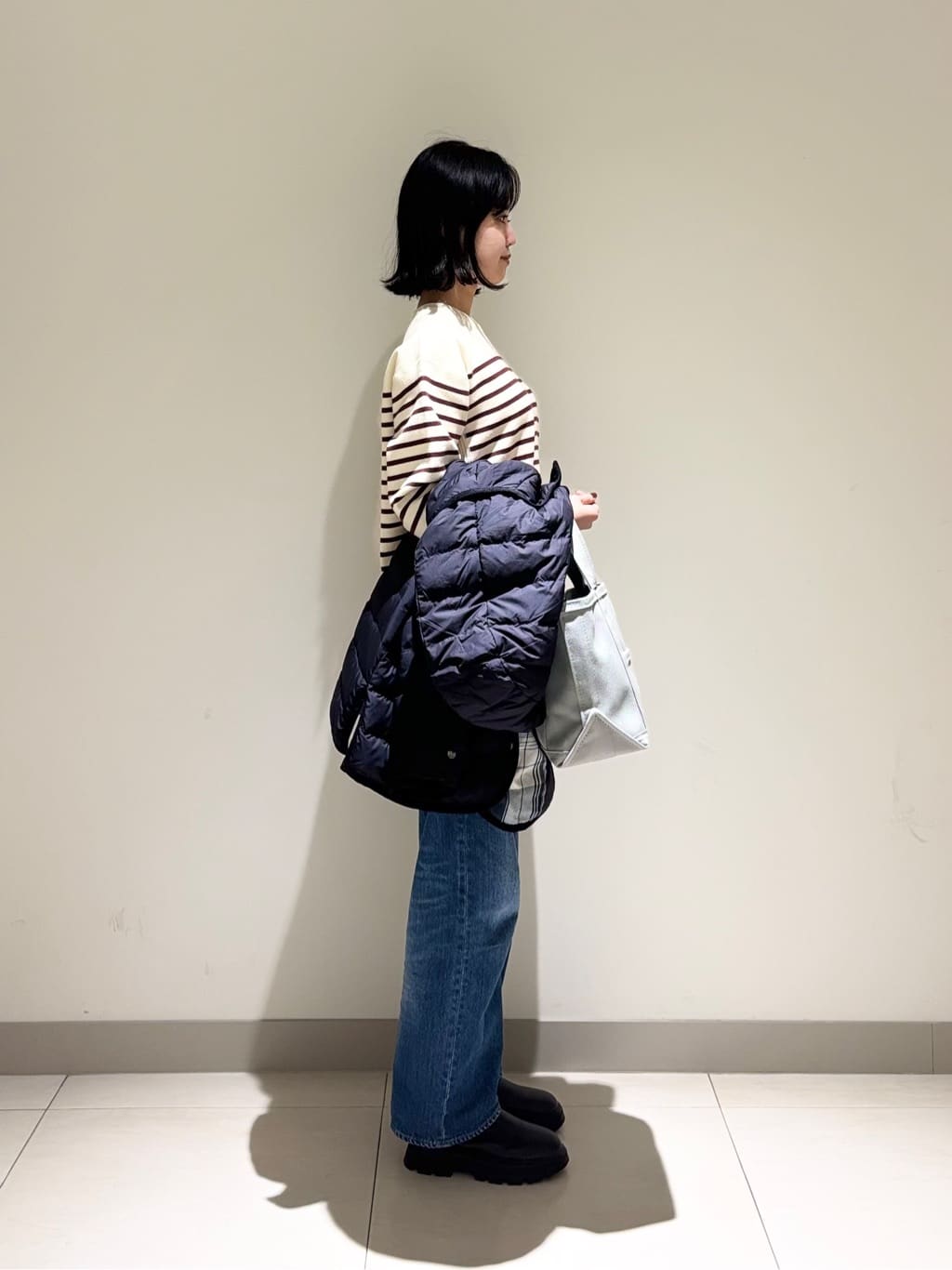 mayuさんの「Dessin｜【ユニセックス／洗える】コットンカシミヤブレンドセーター」を使ったコーディネート