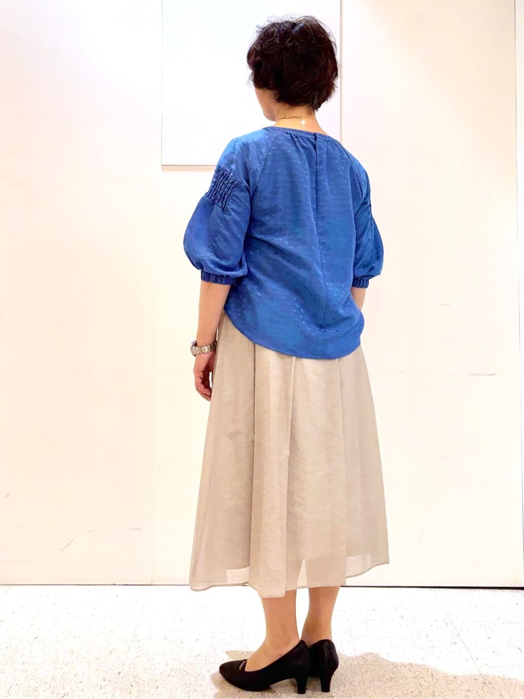 ヤスコさんの「Reflect｜【一枚で着映える◎】レオパード風ジャカードブラウス」を使ったコーディネート