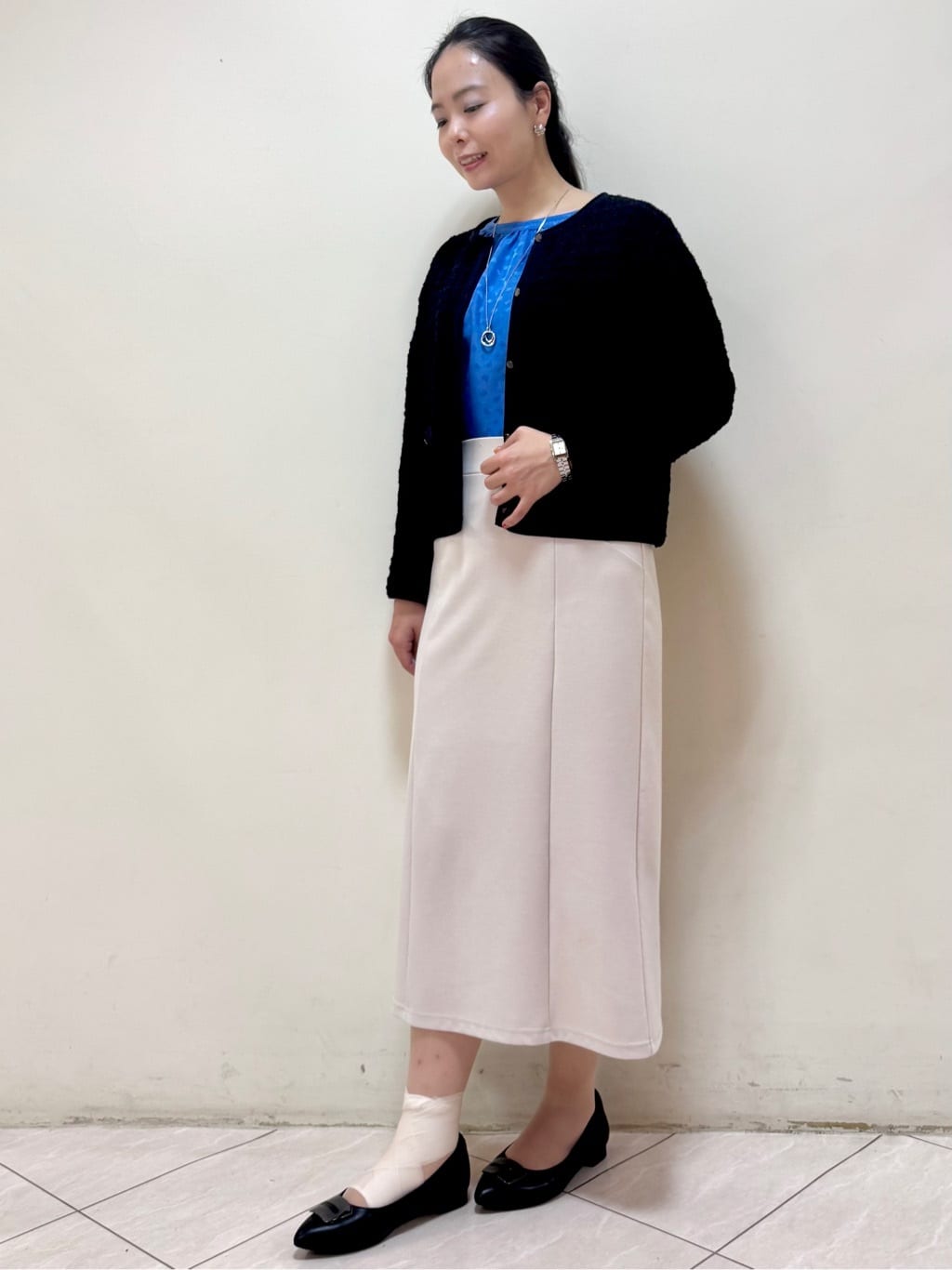 rincoさんの「Reflect｜【ライトアウター／ゆったりシルエット／気軽な羽織に◎】ドライタッチカーディガン」を使ったコーディネート
