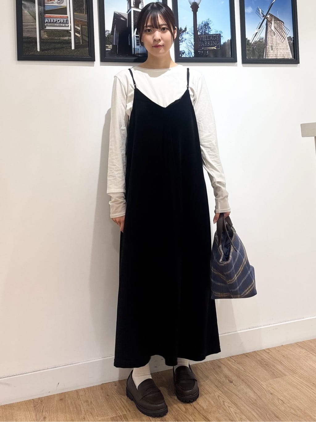 Ririkaさんの「Dessin｜【前後2WAY/洗える】ベロアワンピース」を使ったコーディネート