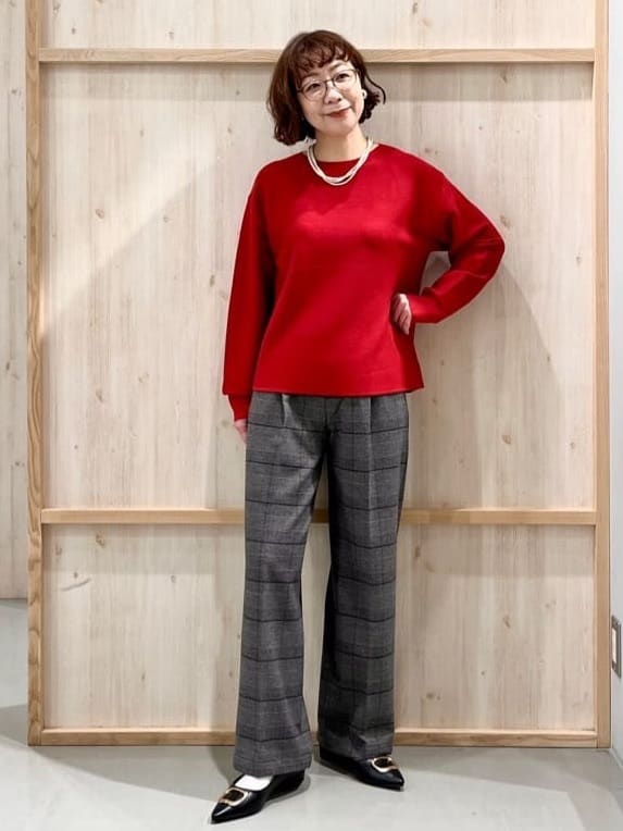 nakoさんの「THE SHOP TK｜【S-XLサイズ/選べる7色】どこから見ても美しい ガーターニット/毛玉になりにくい/洗濯機OK」を使ったコーディネート