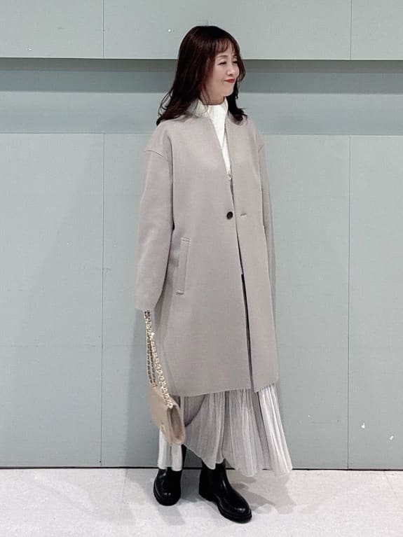 makiさんの「UNTITLED｜【8色展開/洗える】ウールカシミヤ ハイネックニット」を使ったコーディネート