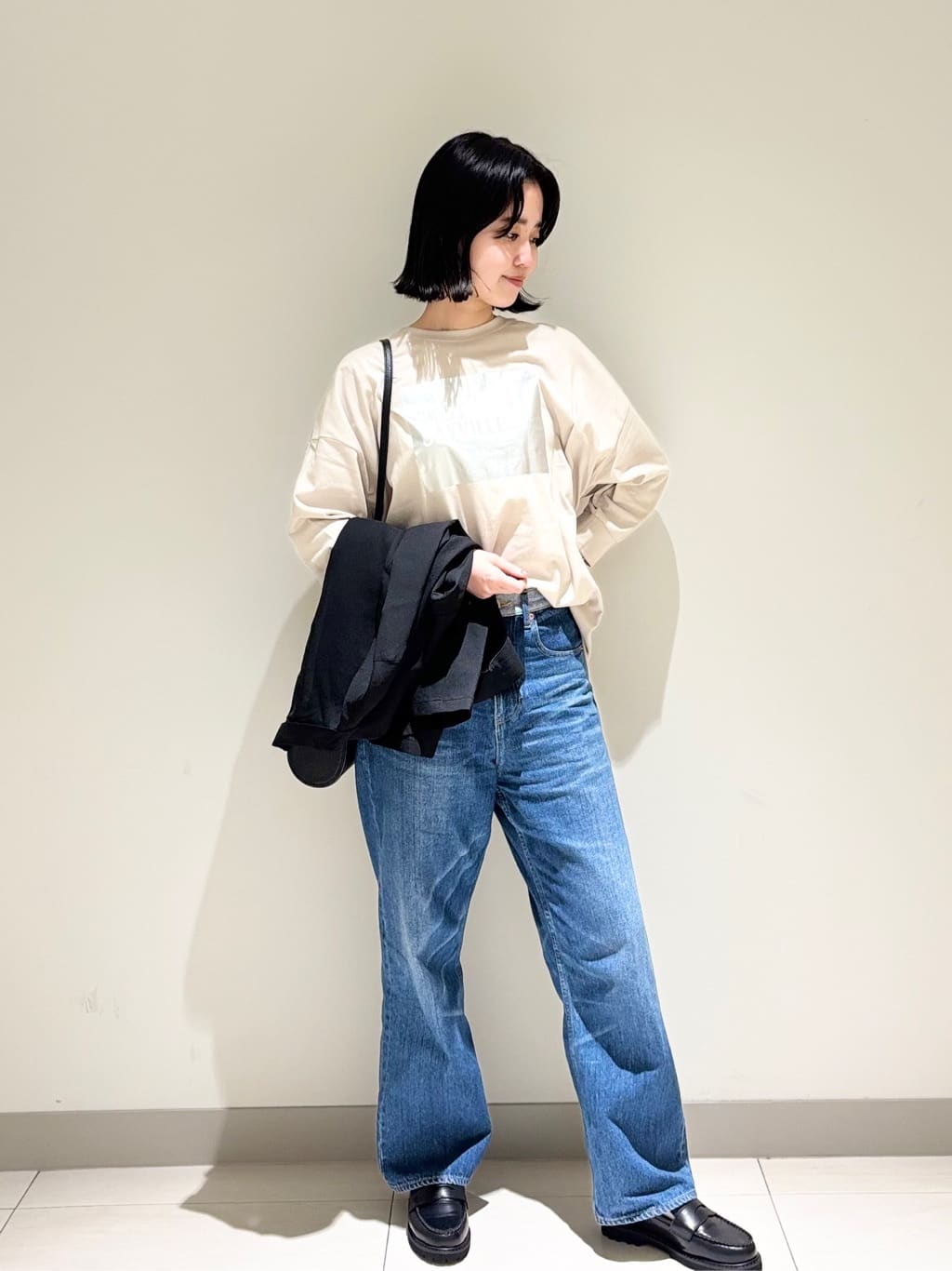 mayuさんの「Dessin｜【洗える】箔プリントロングTシャツ」を使ったコーディネート