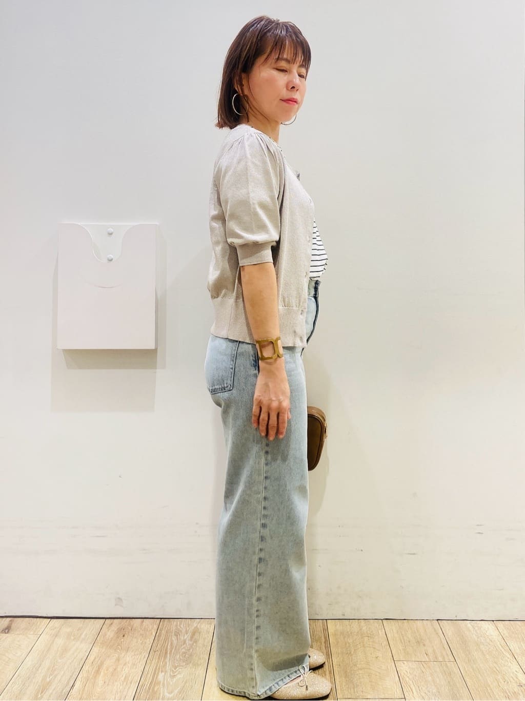 YUKOさんの「index｜《7色展開／XS-LLサイズ》多機能タックスリーブトップス【汗ジミ防止／吸水速乾／接触冷感／UVケア」を使ったコーディネート