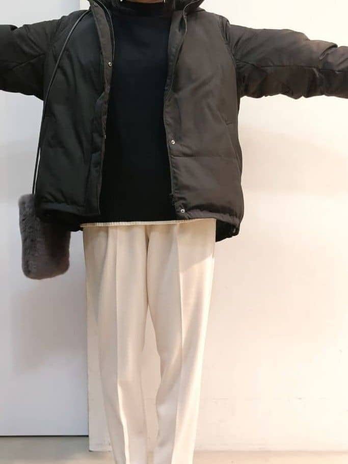 あんさんの「THE SHOP TK｜【ぎゅっとされているような暖かさ】撥水中綿ブルゾン」を使ったコーディネート