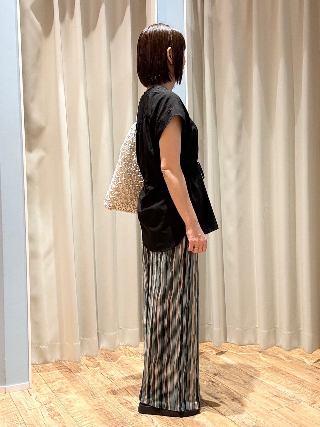 rieさんの「SHOO･LA･RUE｜【S-LL】シルエットが変えられる ウエストリボンブラウス」を使ったコーディネート