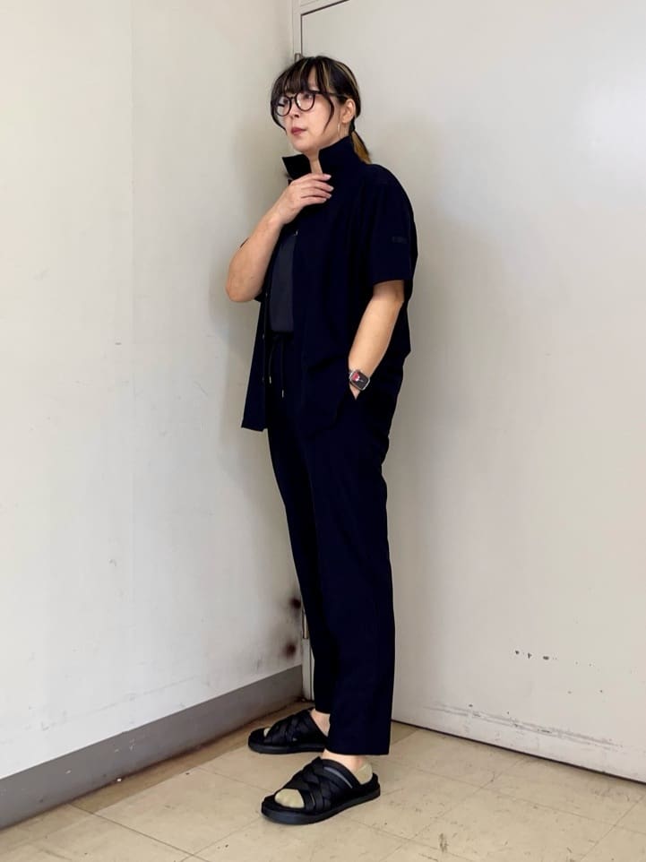 iwさんの「TAKEO KIKUCHI｜【COOL CITY WEAR】エアートール オープンカラーシャツ /接触冷感・通気性」を使ったコーディネート