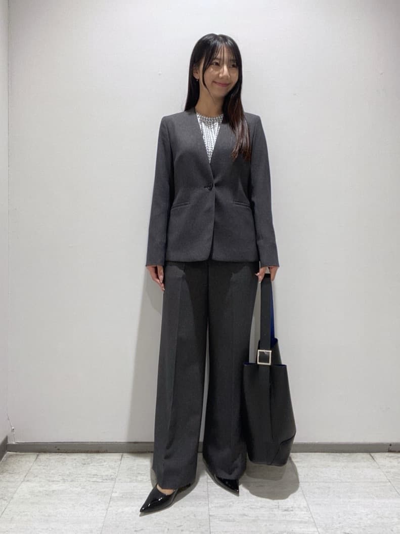 meiさんの「INDIVI｜【通勤／オフィス】タックジョーゼットブラウス」を使ったコーディネート