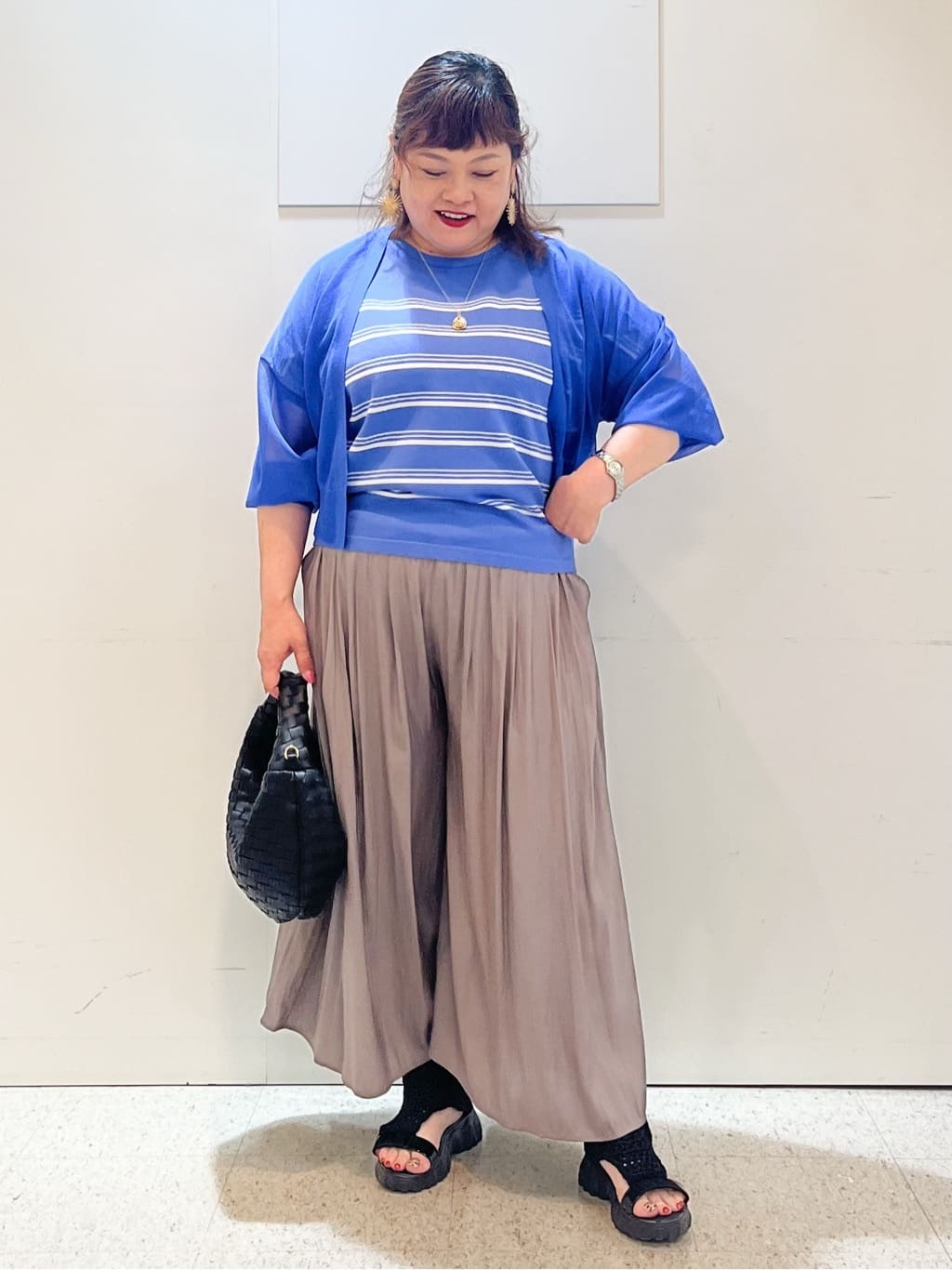 kimmyさんの「Reflect｜【ウエストゴム仕様／長く着られる◎】スカーチョパンツ」を使ったコーディネート