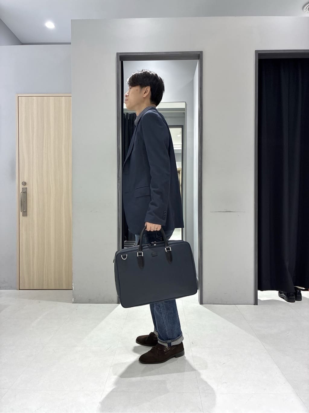わいずみさんの「TAKEO KIKUCHI｜【360&deg;ストレッチ／セットアップ対応】None Of Stress ジャケット」を使ったコーディネート