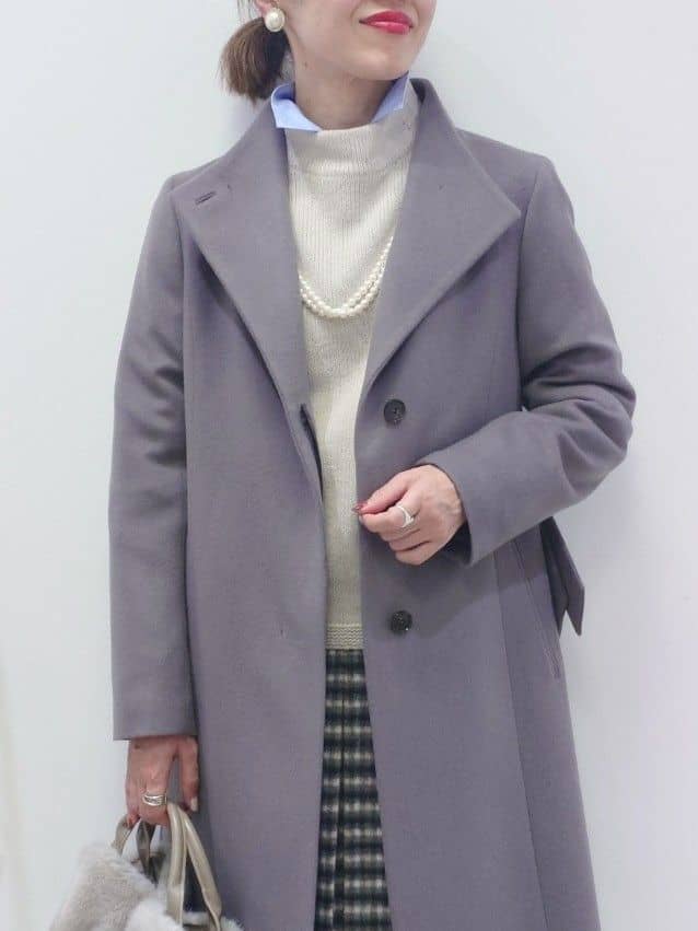 MUTSUKOさんの「UNTITLED｜【洗える】スポンディッシュ ボトルネックニット」を使ったコーディネート