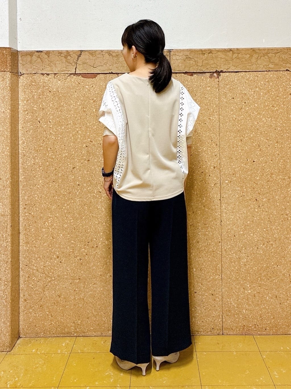 hattoriさんの「INDIVI｜【着る日傘／遮熱／UVケア】ワイドパンツ」を使ったコーディネート