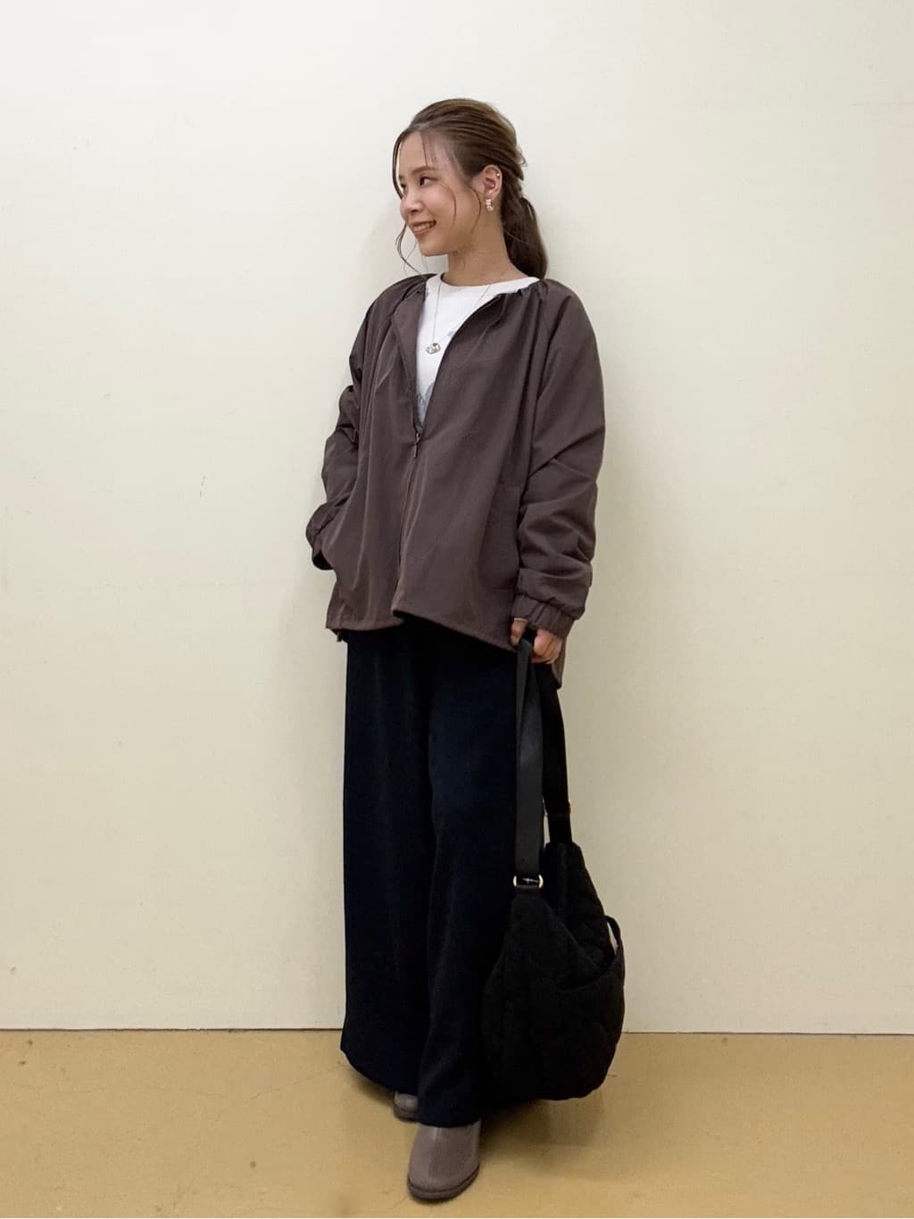 shioさんの「SHOO･LA･RUE｜【S-LL】オンとオフどちらにも使える 軽量なノーカラーブルゾン」を使ったコーディネート