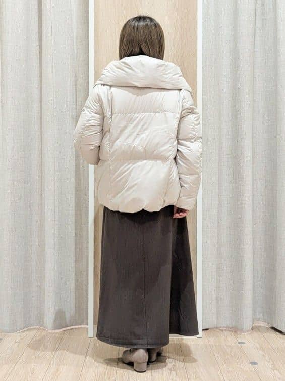 minさんの「grove｜【名品アウター／800FP・多機能】つつまれダウンショート」を使ったコーディネート