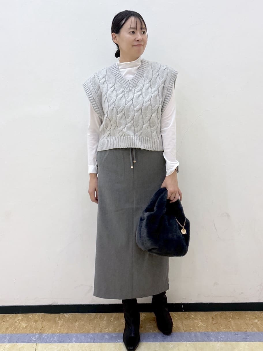 akariさんの「OPAQUE.CLIP｜撥水ショートダウン【防風／抗菌防臭／洗濯機洗い可】《SS～LL》」を使ったコーディネート