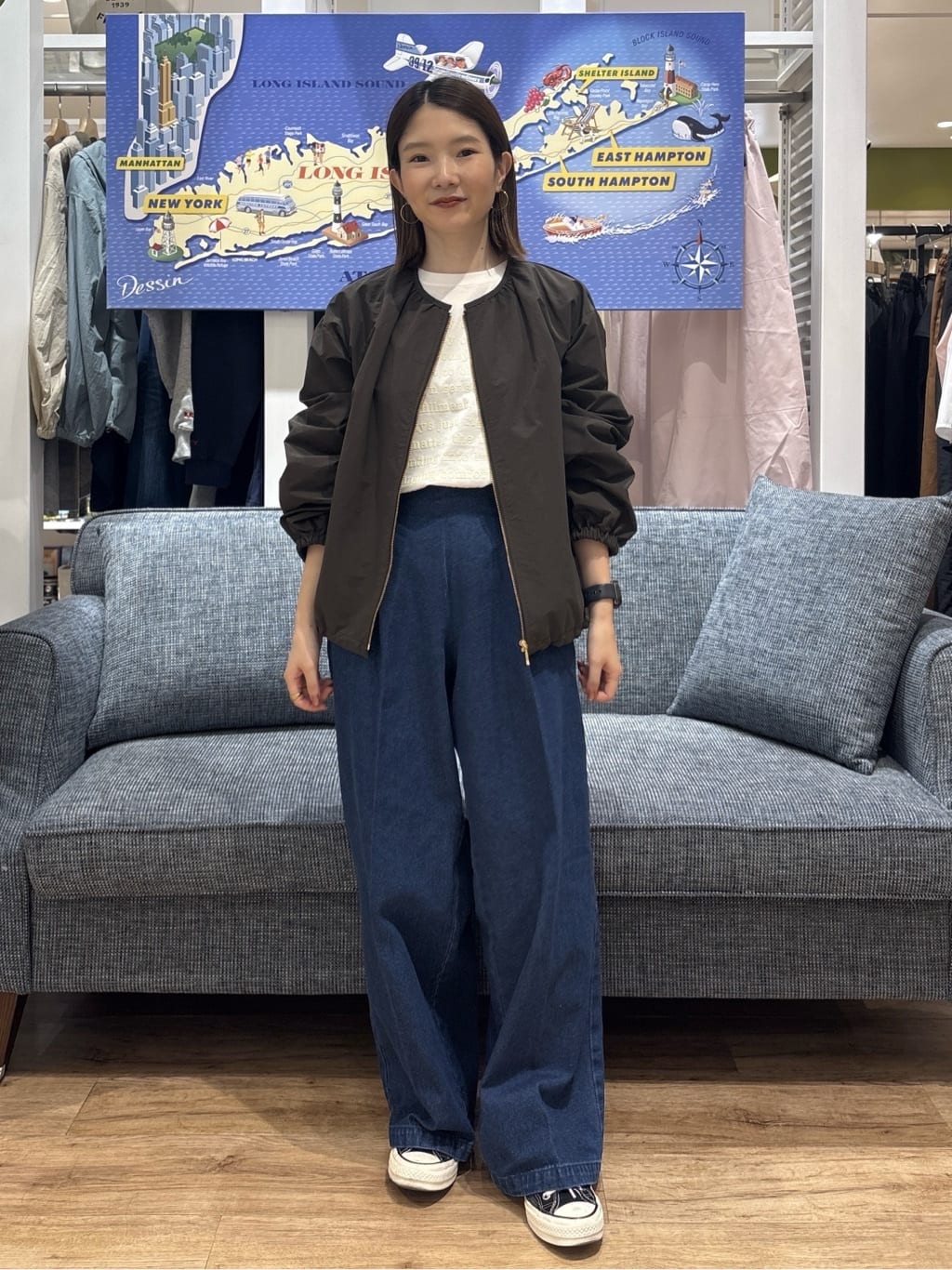 risaさんの「Dessin｜【洗える】マリンデニムパンツ」を使ったコーディネート