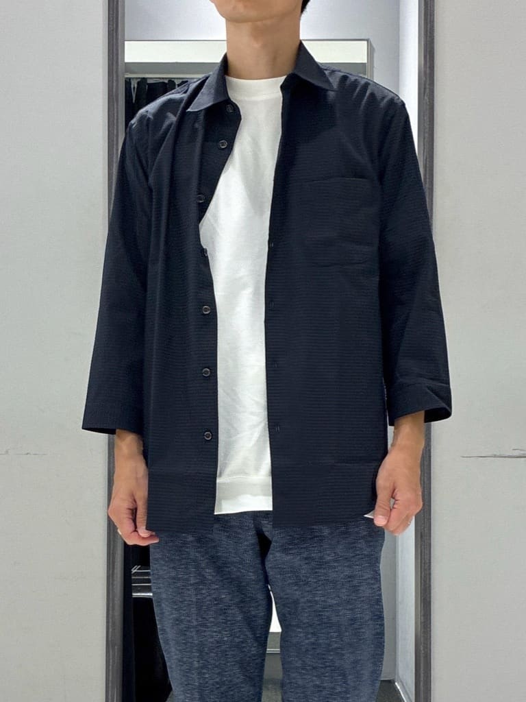 わいずみさんの「TAKEO KIKUCHI｜【COOL CITY WEAR】DotAir（R）サッカー シャツ」を使ったコーディネート