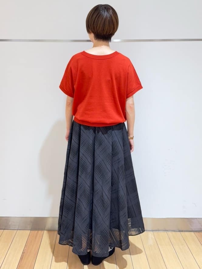 あやさんの「UNTITLED｜【セットアップ可/後ろウエストゴム】シアーチェックスカート」を使ったコーディネート