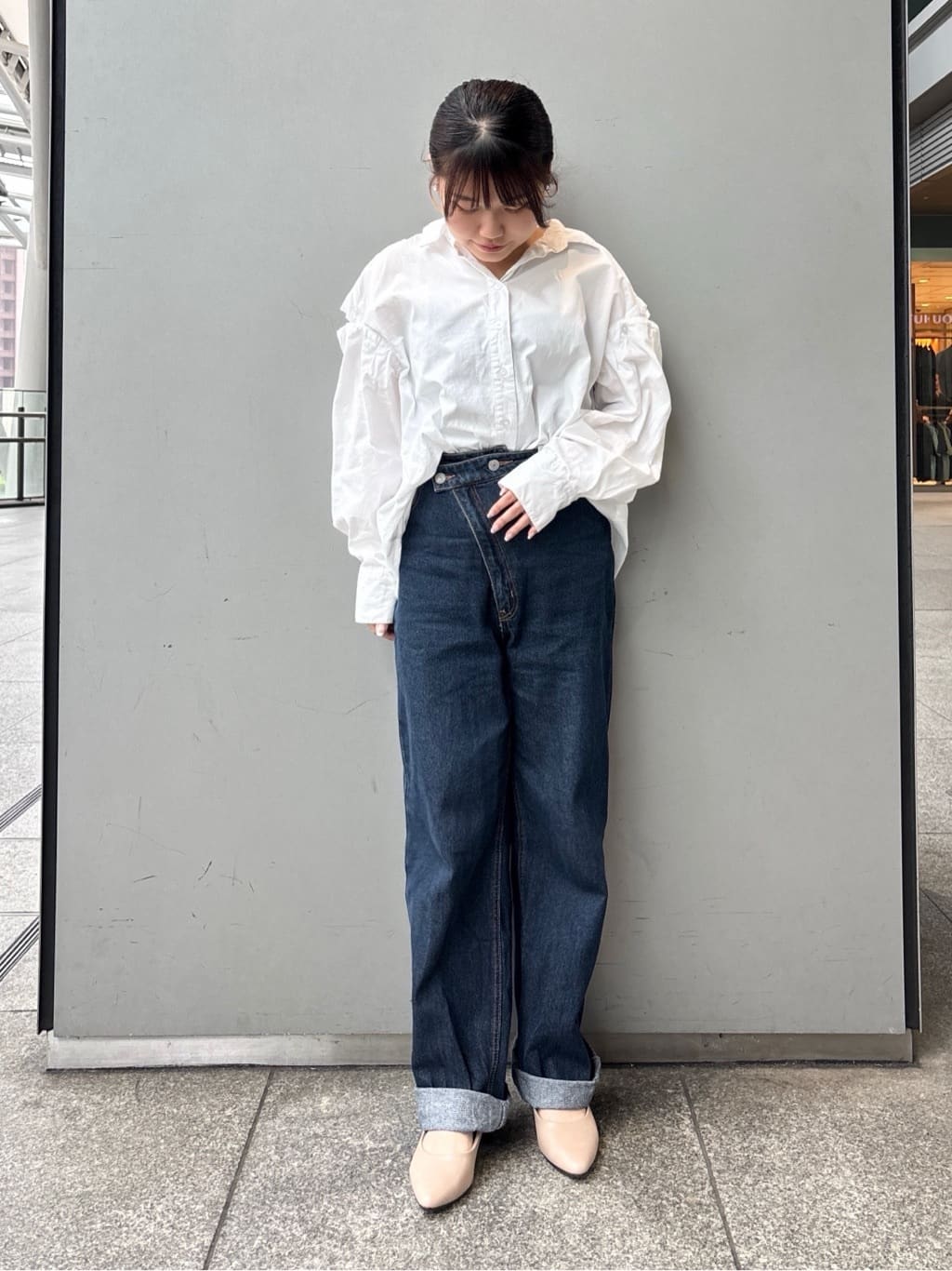 まっきーさんの「ESPERANZA｜《定番》晴雨兼用クッションフラットパンプス」を使ったコーディネート