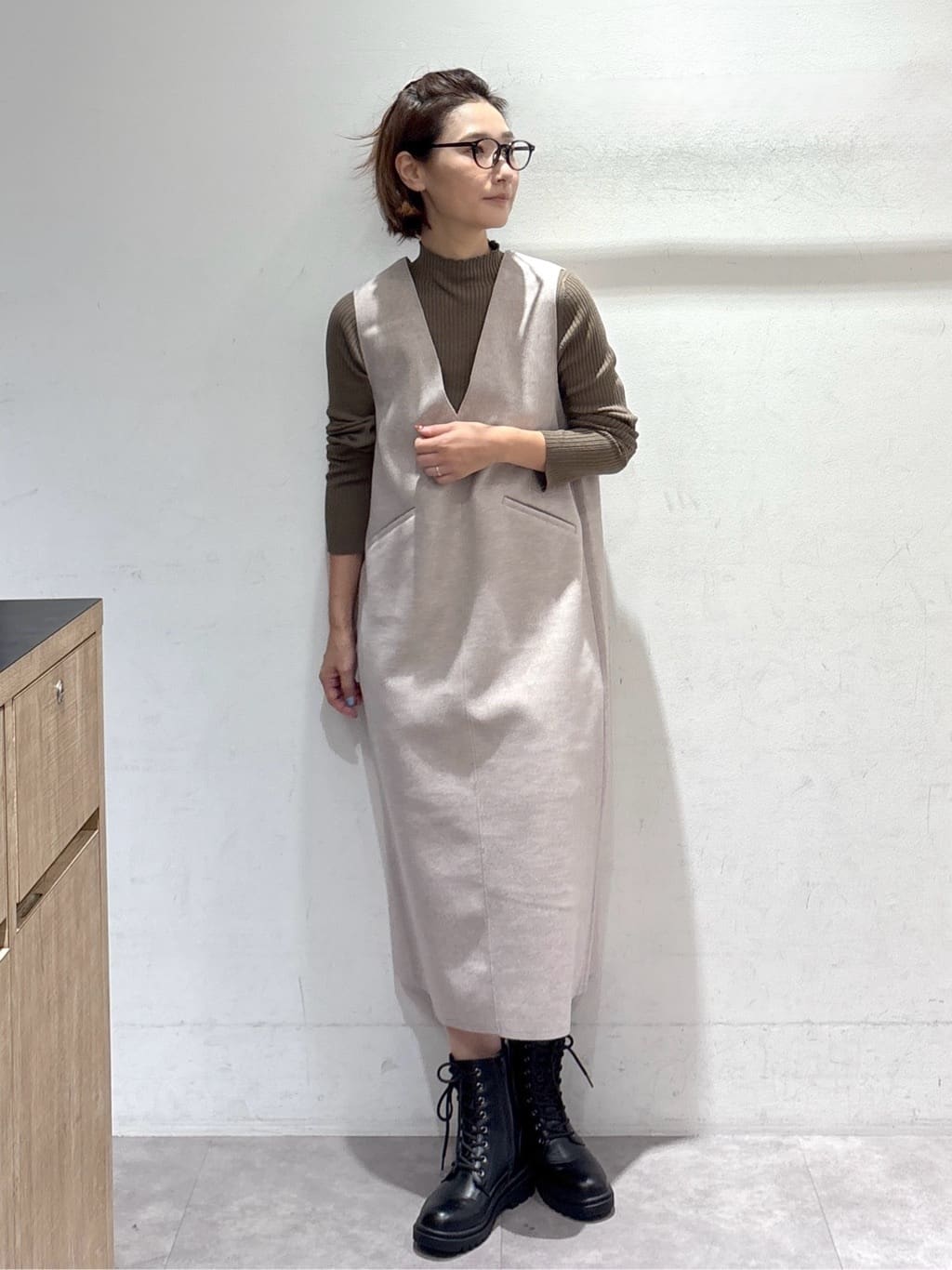 たけねぇさんの「OPAQUE.CLIP｜カシミヤブレンドウールチェスターコート」を使ったコーディネート