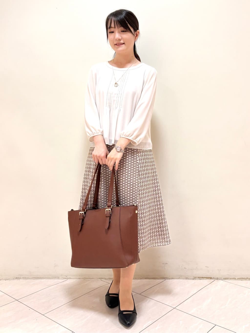 mikiさんの「Reflect｜【SS-4Lサイズ】ピンタック&times;スカラレースブラウス」を使ったコーディネート
