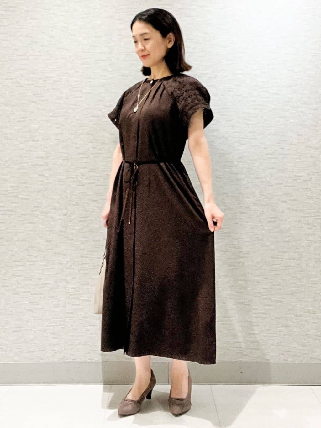 marikoさんの「Reflect｜パール調リングネックレス」を使ったコーディネート