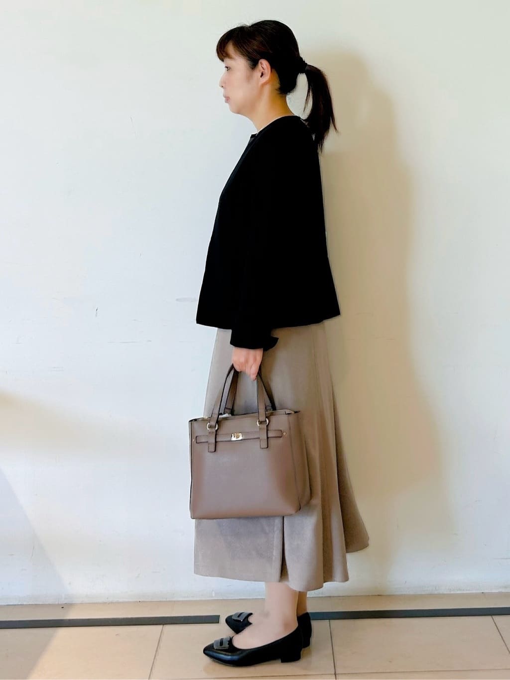 ひーさんの「Reflect｜【ライトアウター／通勤におすすめ◎／セットアップ可／すっきりシルエット】キレイめジャージジャケット」を使ったコーディネート