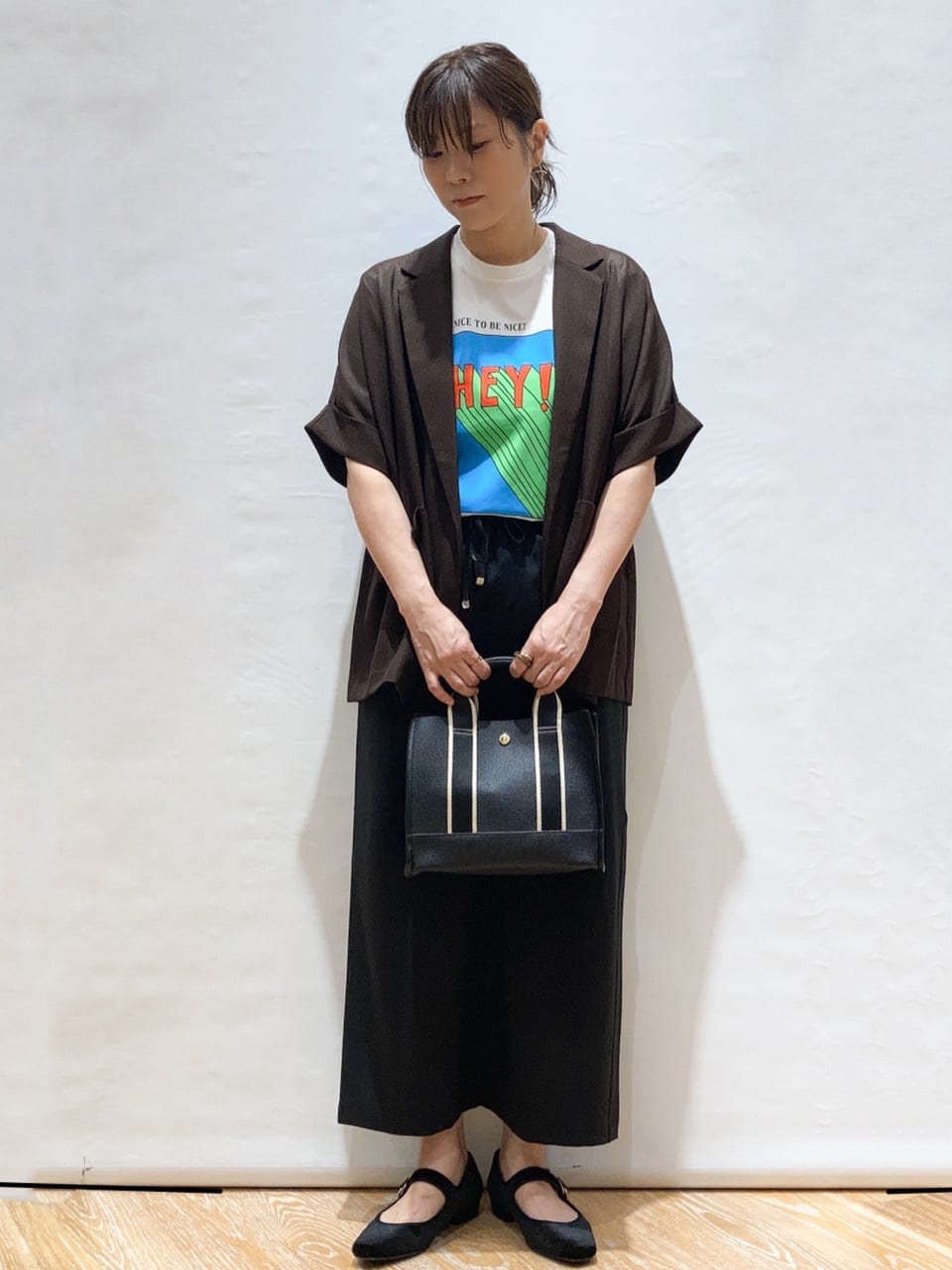 Shihoさんの「OPAQUE.CLIP｜【Pontre Studio／ポンレストゥディオ】別注グラフィックTシャツ」を使ったコーディネート