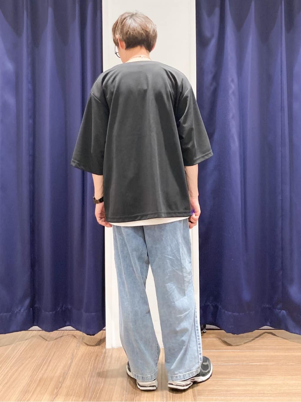 つーじーさんの「THE SHOP TK｜五分袖カーディガン+半袖Tシャツセットアイテム 洗濯機OK」を使ったコーディネート