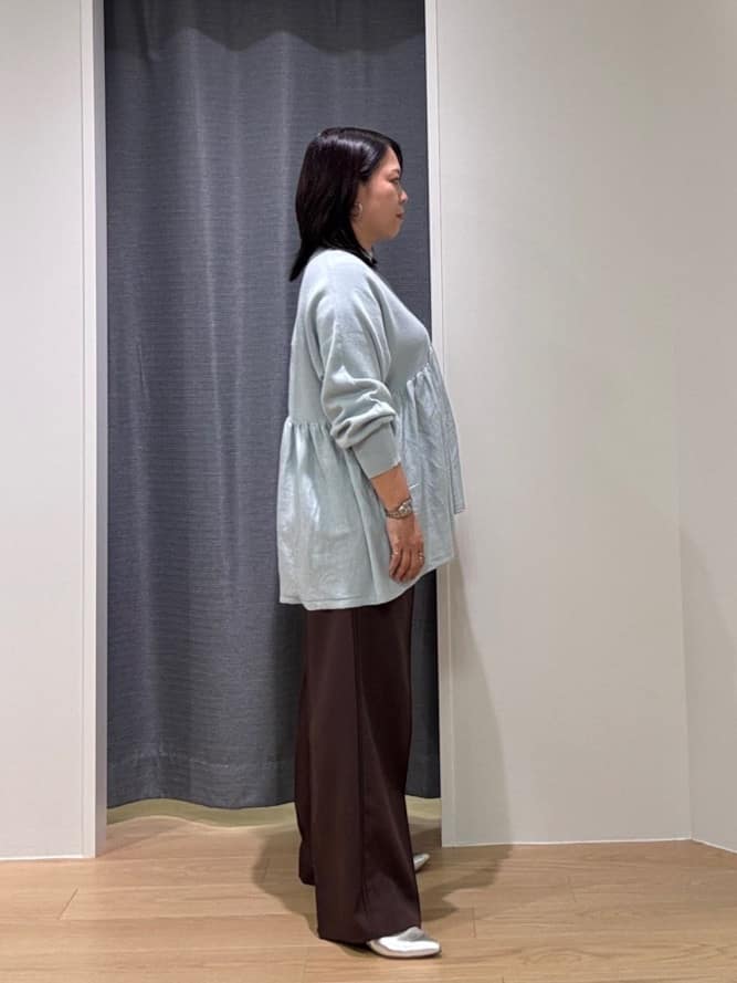Akiさんの「INDIVI｜Comfy SET UP｜イージーストレートワイドパンツ【セットアップ対応／通勤/カセット服】」を使ったコーディネート