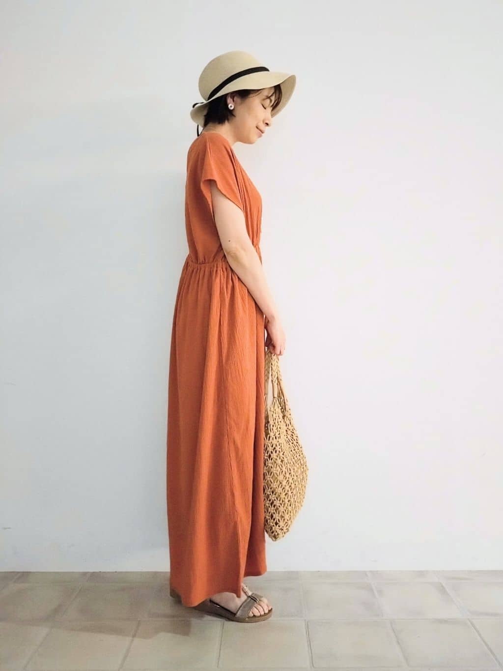 miomioさんの「SHOO･LA･RUE｜【前後2WAY】さらりと大人上品に 楊柳フレンチワンピース」を使ったコーディネート