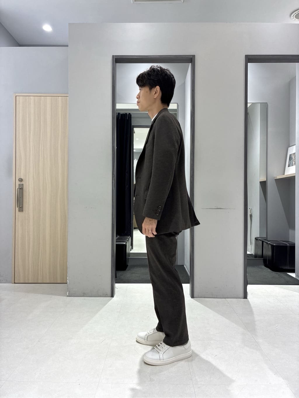 わいずみさんの「TAKEO KIKUCHI｜【None Of Stress】アクティブジャージ 千鳥 ジャケット」を使ったコーディネート