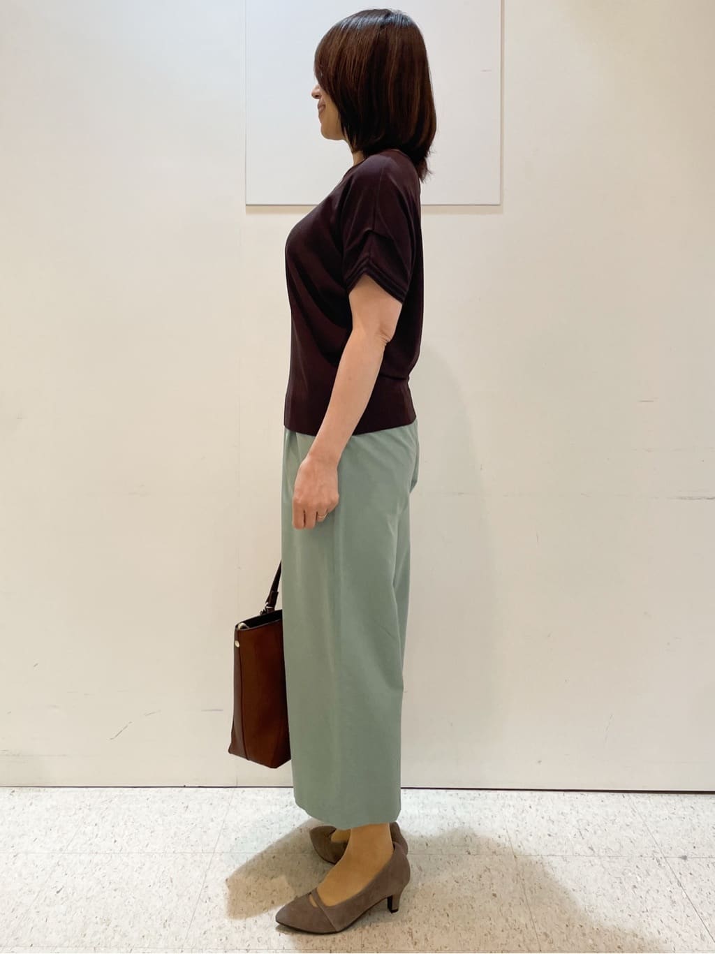 めいさんの「Reflect｜【お腹・腰周りすっきり見え◎】ストレッチワイドクロップドパンツ」を使ったコーディネート