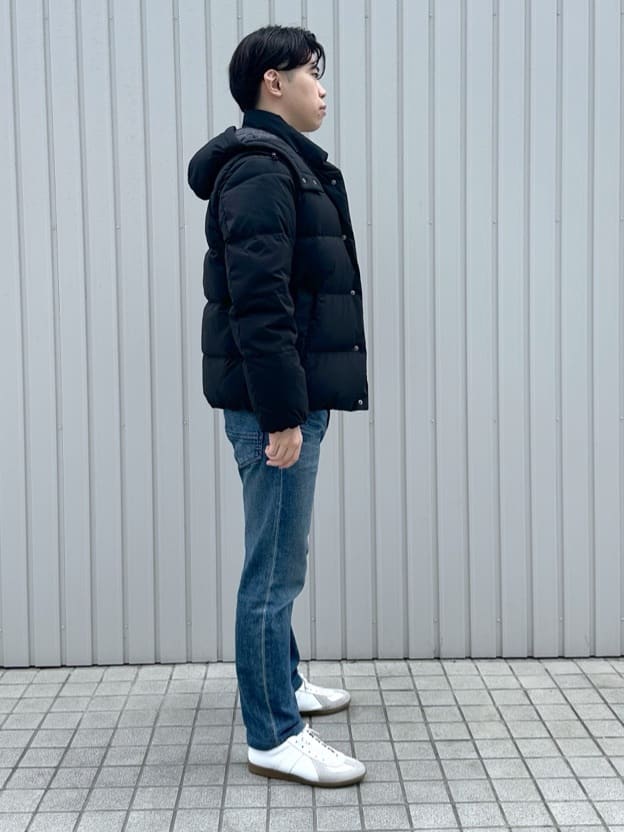 イッシーさんの「TAKEO KIKUCHI｜【袖取り外し可】デタッチャブル ダウンブルゾン」を使ったコーディネート