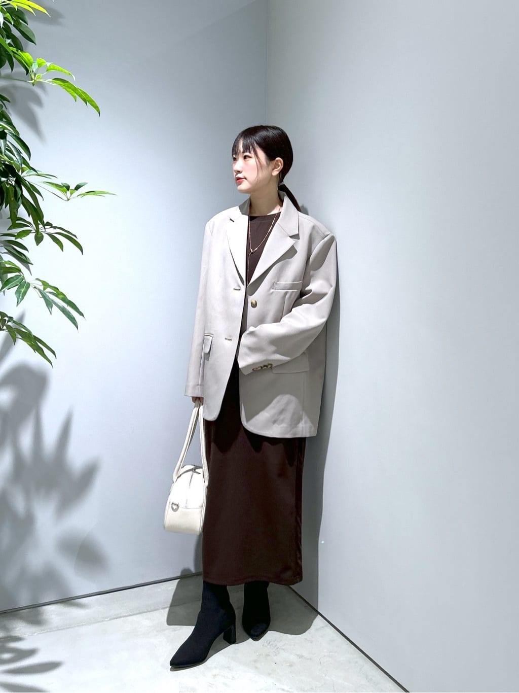 Renoさんの「INDIVI｜ダブルクロスオーバージャケット」を使ったコーディネート