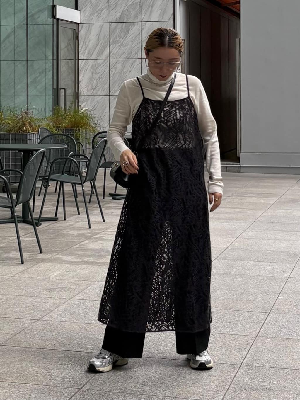 kotakiさんの「INDIVI｜【褒められパンツ】ワンタックワイドパンツ」を使ったコーディネート