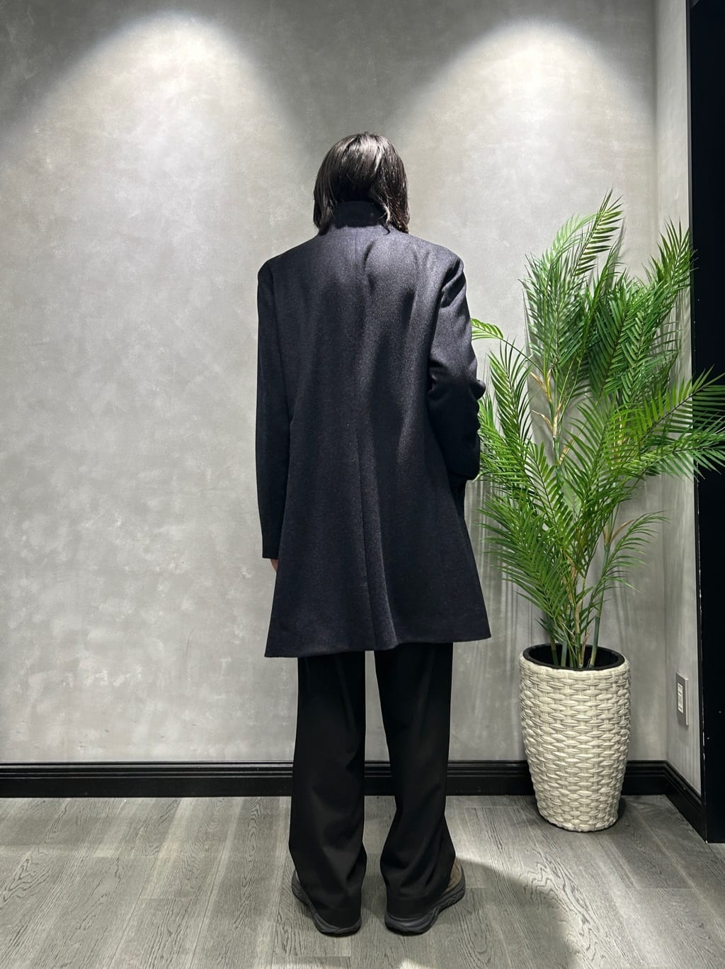 ruiさんの「TAKEO KIKUCHI｜【ウールカシミヤブレンド】ビーバー調 スタンドカラー コート」を使ったコーディネート