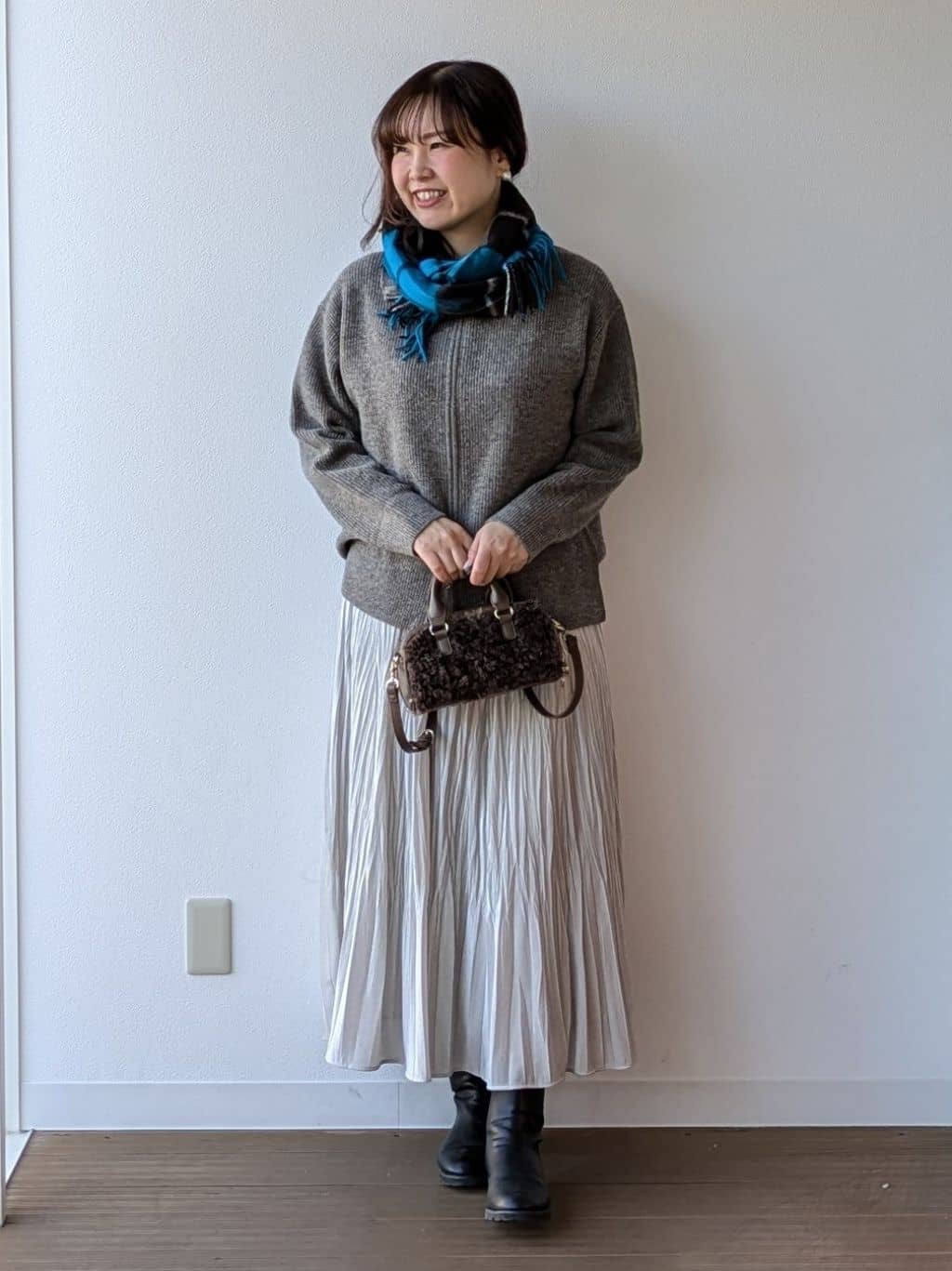 なみきさんの「UNTITLED｜【洗える】カラーネップ ダブルジップカーディガン」を使ったコーディネート