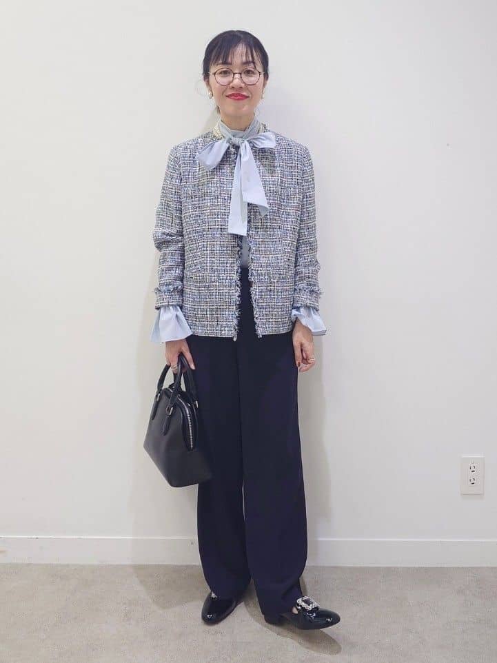 MUTSUKOさんの「UNTITLED｜【仕事着/スーツ】ファンシーツイード ジャケット」を使ったコーディネート