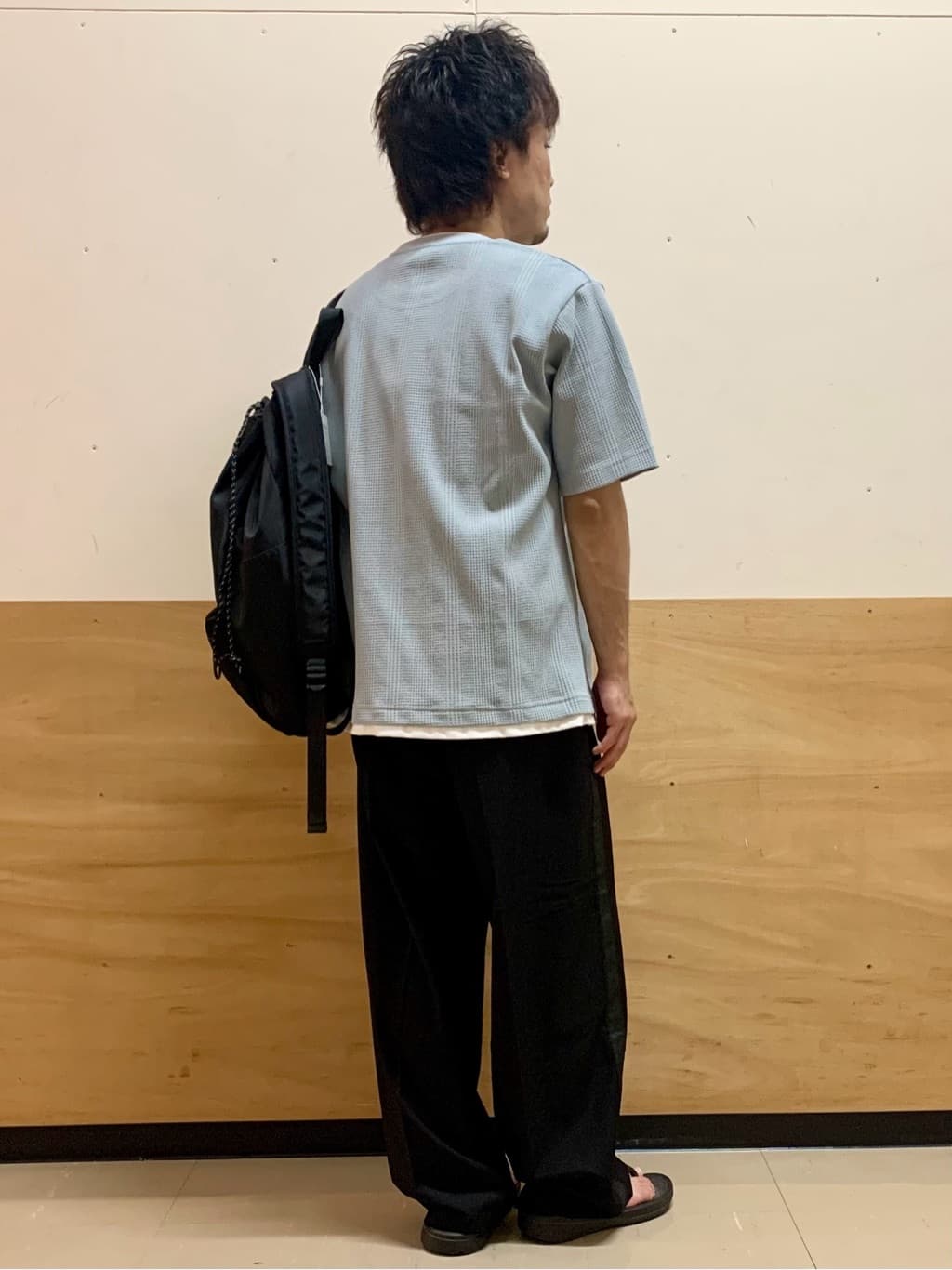 MATUさんの「THE SHOP TK｜ランダムワッフル半袖Tシャツ 【洗濯機ＯＫ】」を使ったコーディネート