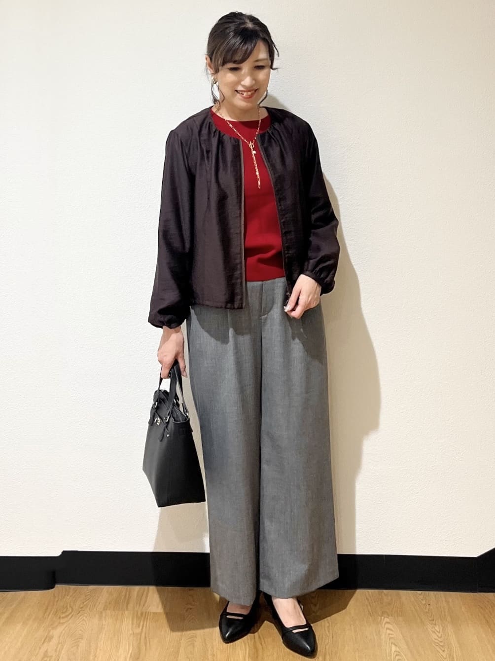 ayaさんの「Reflect｜【ライトアウター／ゆったり羽織れる／気軽な羽織りに◎】ライトブルゾン」を使ったコーディネート