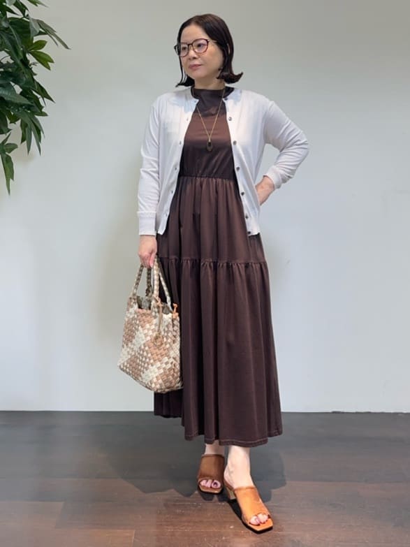 Asamiさんの「UNTITLED｜【ティアード/洗える】コットンロングワンピース」を使ったコーディネート